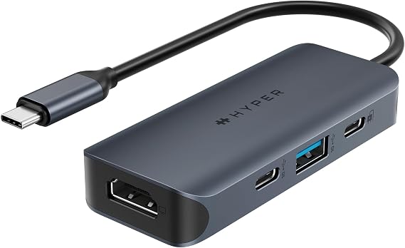 HyperDrive Next 4 Port USB C Hub for Mac, PC, Chromebook with 4K60Hz HDMI, 2 USB-A, USB C Hub 10Gbps, USB-C 10Gbps 100W Power Delivery Ports
