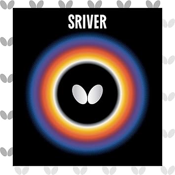 Butterfly Sriver Table Tennis Rubber | 1.5 mm, 1.7 mm, 1.9 mm, 2.1 mm, or MAX | Red or Black | 1 Inverted Table Tennis Rubber Sheet | Professional Table Tennis Rubber