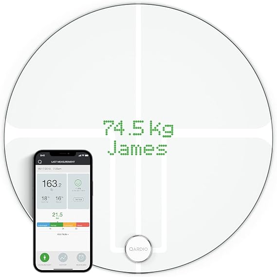 QardioBase2 WiFi Smart Scale and Body Analyzer: monitor weight, BMI and body composition, easily store, track and share data. Free app for iOS, Android, Kindle. Works with Apple Health.