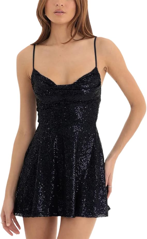 Women's Summer Sparkly Sequin Mini Dress