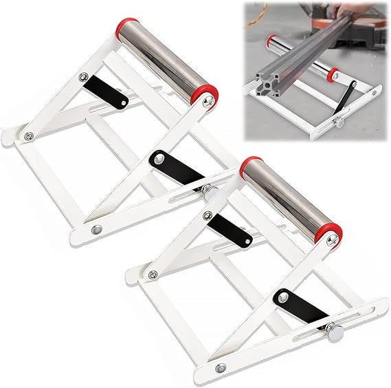 2PCS Adjustable Cutting Machine Support Frame, Foldable Table Saw Stand