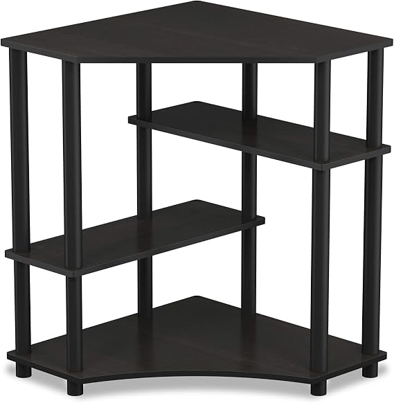 Furinno Turn-N-Tube Toolless Corner Desk, Gaming Desk, Espresso