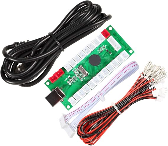 EG STARTS Zero Delay USB Encoder To PC Games Controllers For Arcade Joystick Sanwa DIY Kits Parts Mame Games (5Pin + 2.8mm Cables)