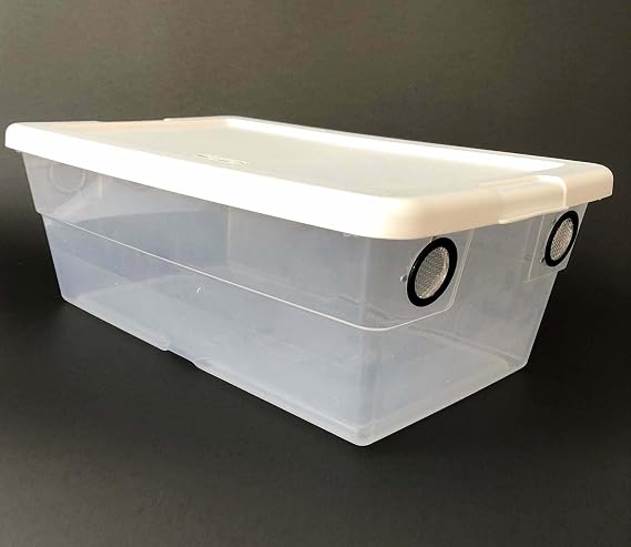 Vented Vivarium Enclosure 6 Quart Terrarium Container for Reptiles, Isopods & Inveretebrates