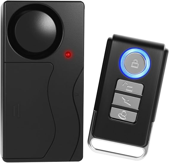 Wireless Vibration Alarm with Remote Control for Shed Garage Home