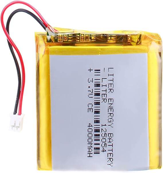 Liter energybattery 3.7V Lipo Battery 4000mAh Rechargeable Lithium ion Polymer Battery 125054 with JST Connector