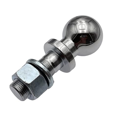 Chrome Tow Ball 50mm 1" Shank Dia. Trailer Hitch Towball Capacity 5000lbs RV Parts Car Camper Coupling Caravan Accessories - Trailer Hitches(7500LBS)