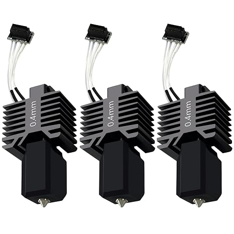 3 PCS P1S/P1P 0.4MM Upgraded Integrated Hotend Kit Hardened Steel Nozzle