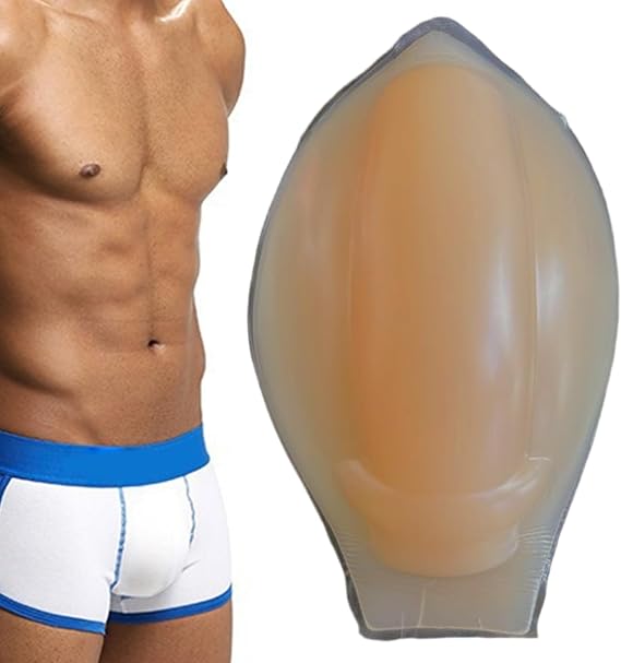 Mens Bulge Enhancer, Bulge Enhancer Men 3D Contoured Soft Silicone Self-Adhesive for Swimwear, Swimming Trunks, Brief