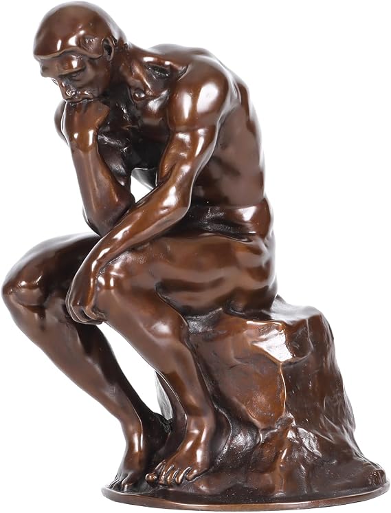 8" Bronze Rodin's The Thinker Statue Famous Sculpture Replica Home Decor