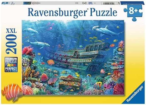 Ravensburger Underwater Discovery - 200 XXL Piece Jigsaw Puzzle for Kids | Unique Piece Design | Perfect Interlocking Fit | Enhances Problem Solving Skills