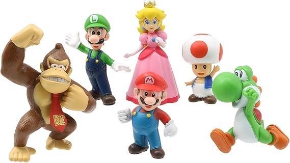 FOR Mario Cake Topper Figures Set 6Pcs Mario Cake Decorations for Party Supplier Birthday