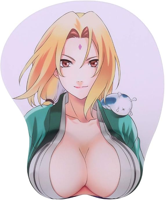 Anime 3D Mouse Pad with Soft Wrist Rest Gaming 3D Mousepads 2Way Skin (Mp-Tunada)