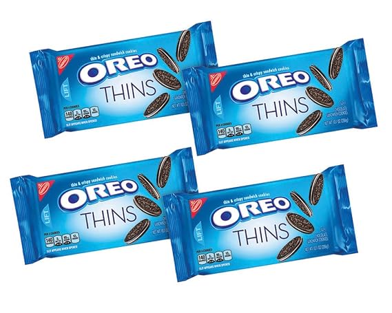 Oreo Thins Chocolate Sandwich Cookies (10.1-Ounce Packages, 4-Pack)