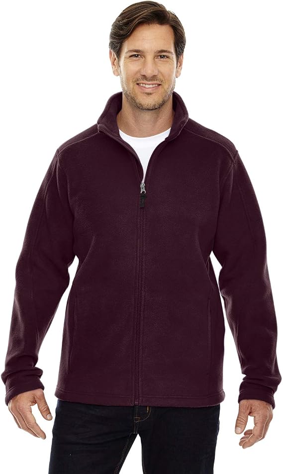 Ash City Mens Journey Core 365 Fleece Jacket (XX-Large, Burgundy)