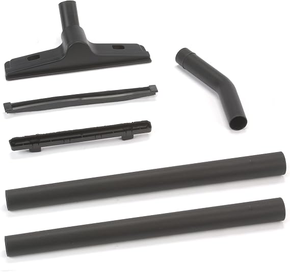 Shop-Vac 9190300 1.5 Inch Diameter Accessory Kit, 2 Extension Wands, Elbow Grip, 12 Inch Floor Nozzle With Brush/Squeegee Inserts