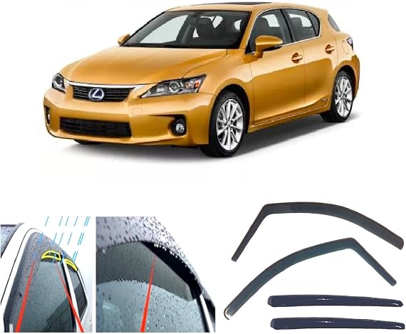 4x Wind Deflectors Rain Guards for Lexus CT CT200h 2011 2012 2013 2014 2015 2016 2017 2018 2019 2020 2021
