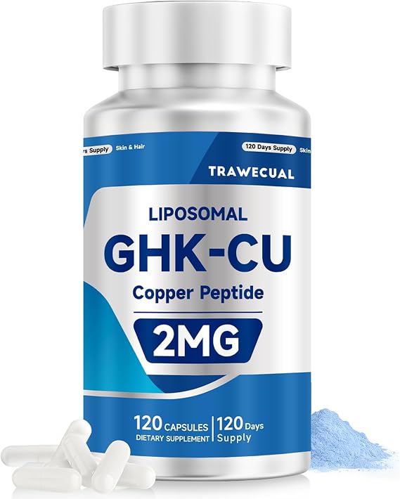 GHK-Cu Peptide High-Purity GHK-Cu with Liposomal Delivery for Hair & Skin Support 120 Caps.