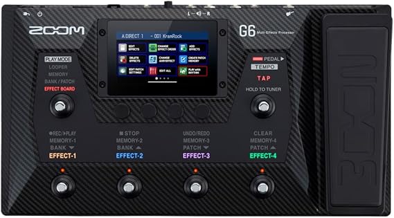 ZOOM G6 Guitar Multi-Effects Processor with Touchscreen, Amp Modelling & Looper, 6 Footswitches and Expression Pedal for Stage and Studio, UK-Version