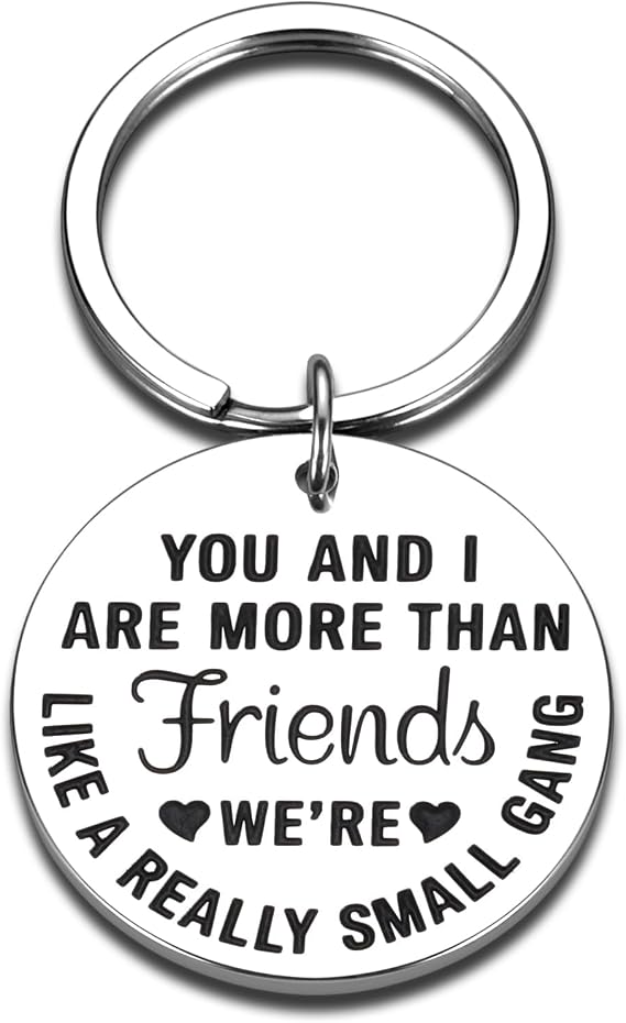 Funny Best Friends Gifts Ideas for Women Friendship Keychain Gift for BFF Best Friend Birthday Christmas Valentines Gifts for Women Men Coworker Teenage Girls Boys Sisters Brother Her Key Ring Sister