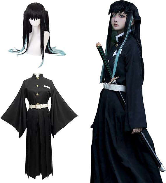 Fiamll Zenitsu Cosplay Costume Tomioka Giyuu Cosplay Outfit Demon Slayer Anime Costume Halloween Cosplay Outfit
