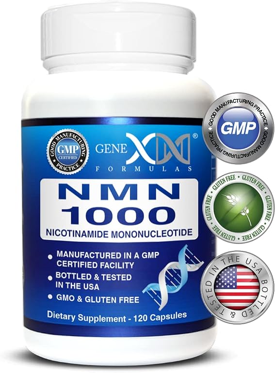 Genex Formulas NMN 1000mg Dose Stabilized Form 99% Pure Supplement 120 Caps