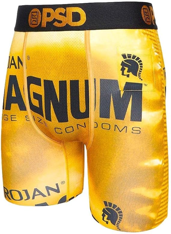 PSD Men's Magnum Wrapper Boxer Briefs, Gold, M