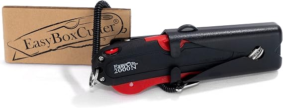 EasyCut 2000 Safe Retractable Box Cutting Utility Knife, Red, 09638