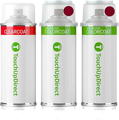 TouchUpDirect PRVNRV Velvet Red Pearl Tricoat Compatible with Chrysler Exact Match Touch Up Paint Aerosol - Essential Kit