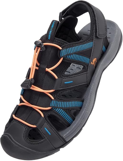 CAMEL CROWN Hiking Sandals for Men Waterproof Closed Toe Water Sandals Athletic Outdoor Sandals Adjustable Summer Sandals for Beach Sport Fishing Walking