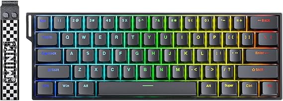 Aula Mini 60 He Hall Effect Manyetik Klavye Rapid Trigger Stromrise Switch 8000Hz TKL Hot Swap Oyuncu Klavyesi Siyah