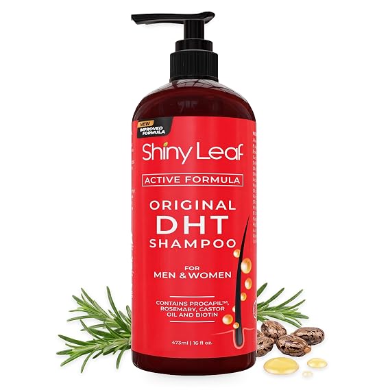 Anti-Hair Loss Shampoo With Biotin, for Men & Women - Sulfate-Free, Natural DHT Blocking Formula for Hair Growth, Thinning Hair Prevention, 16 Oz | Sulfate free DHT blocking shampoo for men and women with biotin and natural extracts. Reduces shedding, thickens fine hair