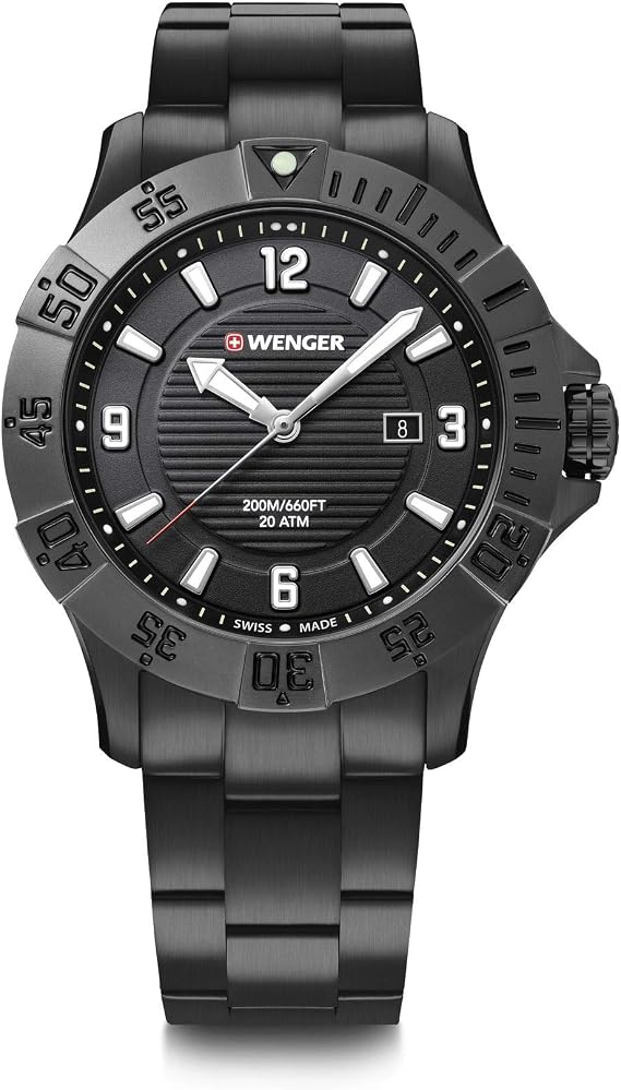 Wenger Seaforce Watch Black Dial, Black Bracelet (01.0641.135)