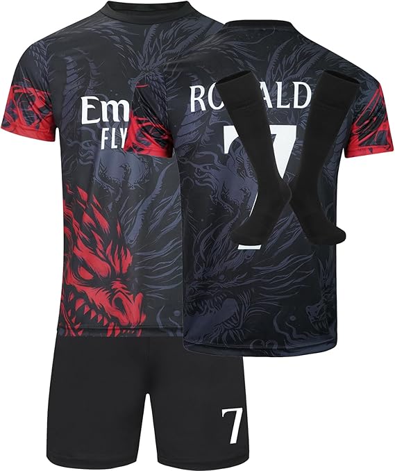 No #7 Dragon Limited Special Edition Football Children's Jersey Shorts Socks Set Youth Sizes