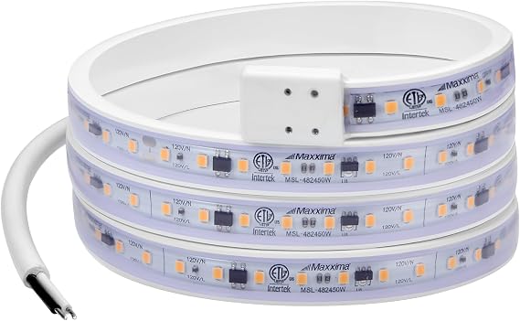 Maxxima 48 in. Hardwired LED Under Cabinet Strip Light, 1840 Lumens, 3000K