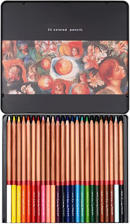 Artist Charcoal Sticks/Artist's Pencils/Artist crayon/Paste Natural mineral pigment (Oil colored pencil 3100-24TN)
