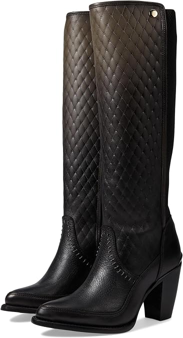 Cuadra Women's Tall Boot in Bovine Leather with Zipper Black