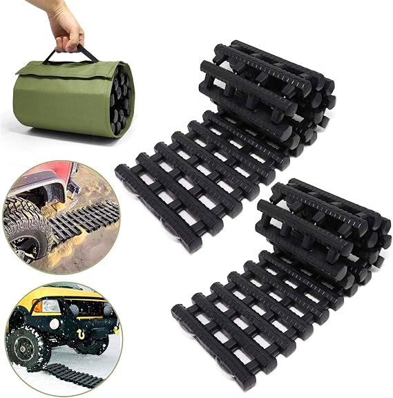 2PC Traction Tracks Mats 31.5" Tire Recovery Car Tyre Traction Boards