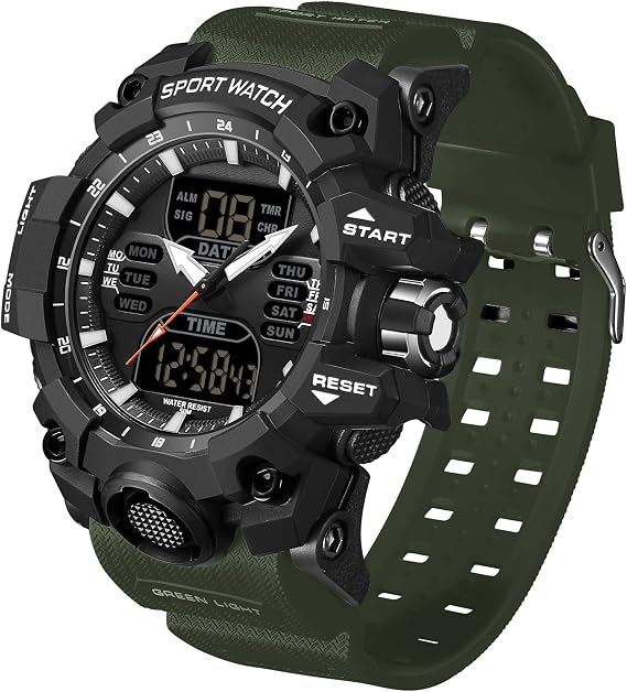 Mens Sports Watch Military Watches for Men Waterproof Watch Digital Watches