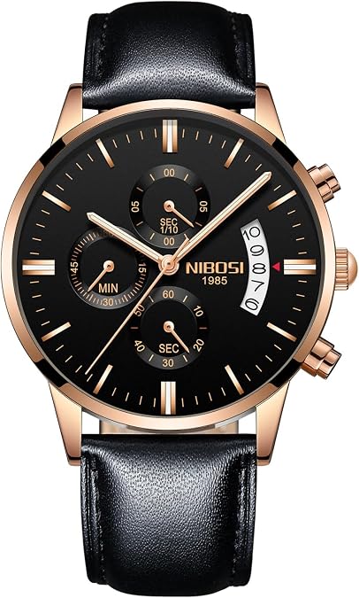 NIBOSI Men's Watch Analog Chronograph for Business, Sports & Daily Use