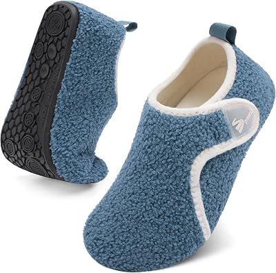 Spesoul Slippers for Women Men Rubber Soles House Slippers Indoor House Shoes Slip On Slipper Socks for Home Bedroom Swollen Edema Feet