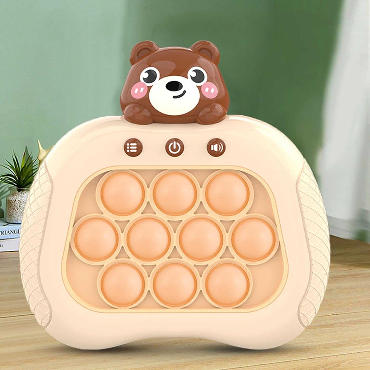 Fast Push Game Fidget Toys Pop Game Handheld Bubble Game Light-up Pop Toy for Boys, Girls and Adults Birthday Gift Bear