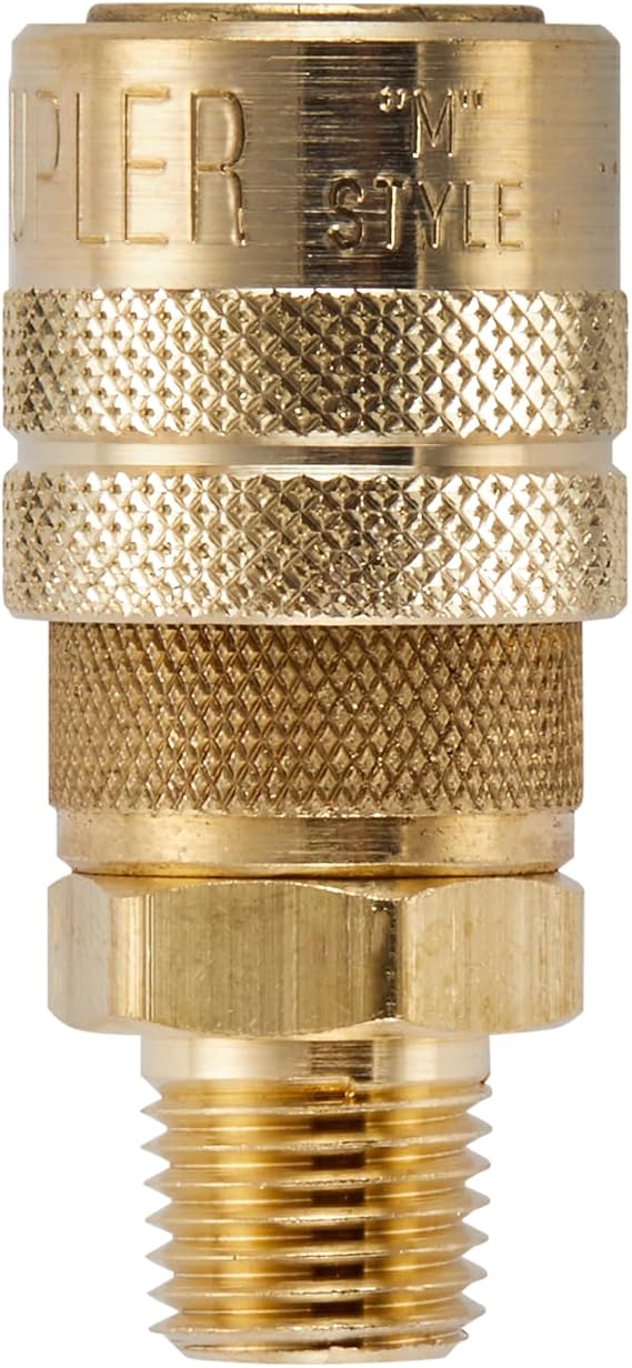 Milton (S-716) 1/4" Male NPT M Style (Industrial) Air fitting Quick Connect Coupler (Packaging May Vary)