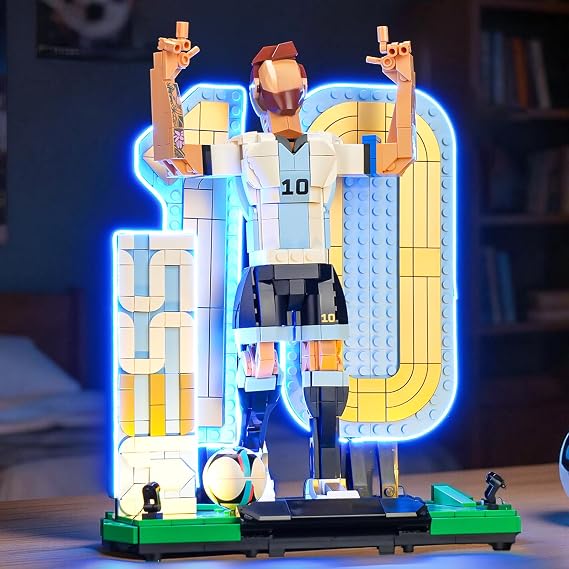 BRIKSMAX 2.0 Light Kit Compatible with Lego Editions Lionel Messi Soccer Legend 43015 Building Sets - Original LED Lighting Kits (Accessories Only) for Display, Gifts & Collectors