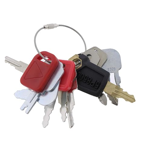 Solarhome 10 Heavy Ignition Keys Sets for Cat Case JD Hyster Komatsu Keys