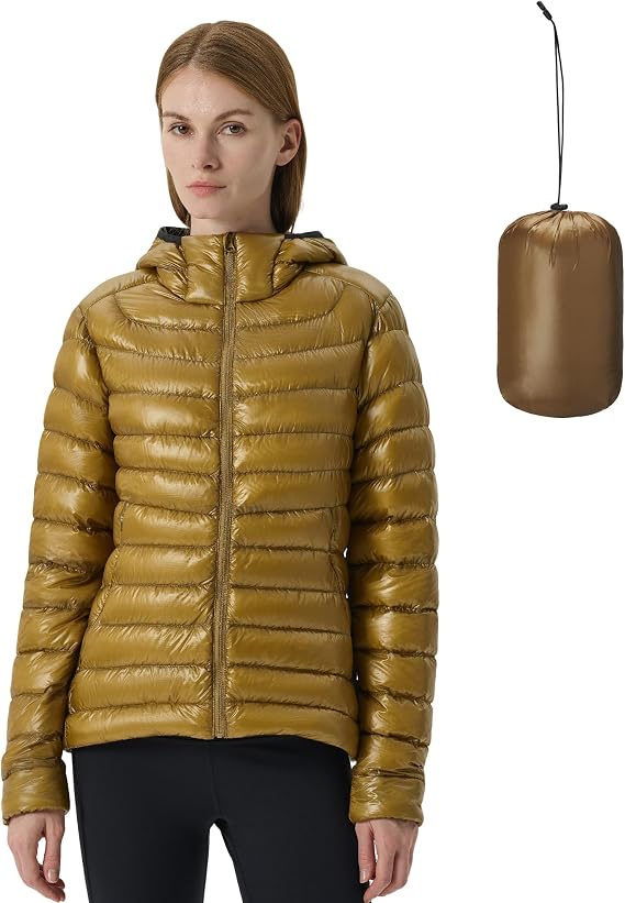 Fitouch Skyline Puff Hoody Women's Packable Goose Down Jacket | 700+ PF Puffer | Ultra-lightweight Base Layer | Warm Coat