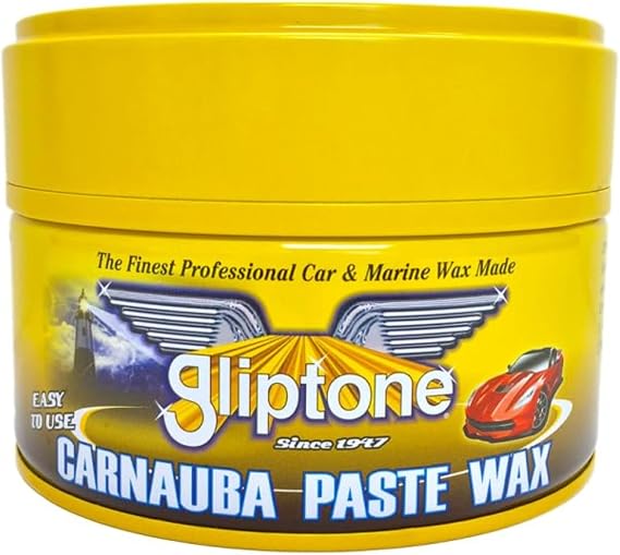 Gliptone Easy To Use Carnauba Paste Wax, Professional #1 Brazilian Carnauba Formula, Deep Gloss and Long Lasting Protection, Safe for All Finishes, 10.5 oz