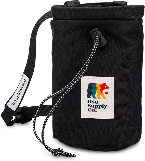 Oso Supply Co - Classic Chalk Bag for Rock Climbing, Bouldering Chalk Bag Bucket with Quick-Clip Belt, Zippered Pockets and Pouch - Perfect Indoor/Outdoor Rock Climbing Gear Equipment