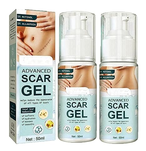 German Advanced Skin Renewal Gel for Injury Old Scars and Burns 50 ml (Pack of 2)