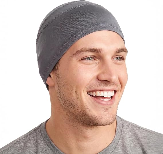 Cooling Skull Cap Helmet Liner for Men - Motorcycle, Cycling, Football Head Beanie & Hard Hat Liner - Sweat Wicking Skullcap